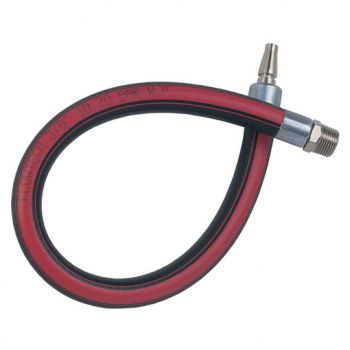 3/8" Bore Rubber-Tech Hose, Plug One End, Thread One End, BSPT Male