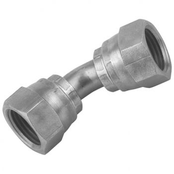 BSPP Swivel Female x BSPP Swivel Female 45° Swept Elbow 60° Cone