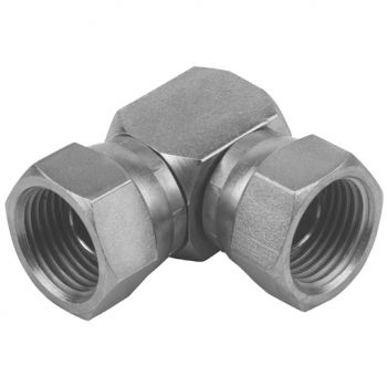 BSPP Swivel Female x BSPP Swivel Female 90° Compact Elbow 60° Cone