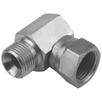 BSPP Male for Bonded Seal x BSPP Swivel Female 90° Compact Elbow 60° Cone