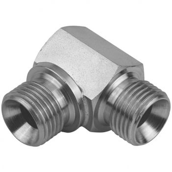 BSPP Male x BSPP Male 90° Compact Elbow for Bonded Seal 60° Cone