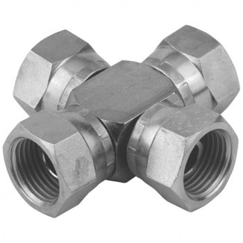 BSPP Swivel Female Cross 60° Cone