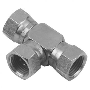 BSPP Swivel Female Tee 60° Cone