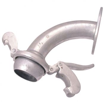Male Flanged 90° Bend - NP16, Galvanised