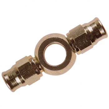 Twin Extended Banjo Couplings, 3/8" UNF x 24, 10