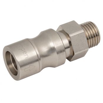 Male Thread, BSPP, Brass Nickel Plated