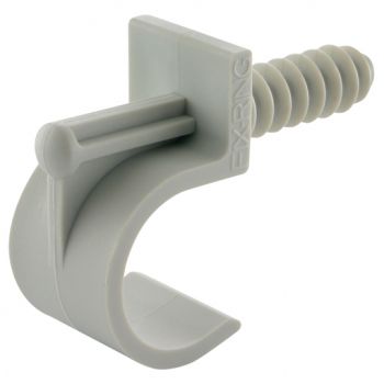 Ring FRF Single Pipe Clip c/w Securing Plug, Box of 100