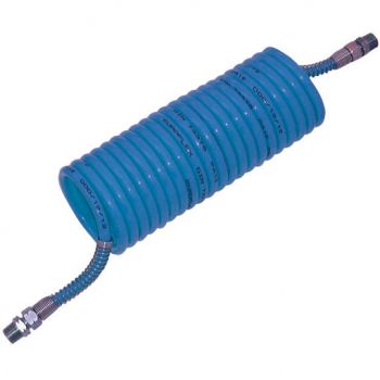 Blue, Anti-spatter Recoil Hose, 4 Metre Coils, 1/4" BSPT