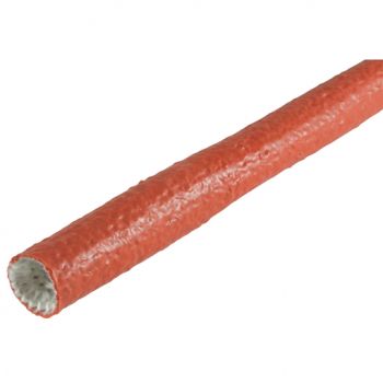 Red Oxide Silicone Coated Glass Fibre Sleeving, 15 Metre Coils