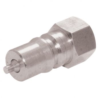 316 Stainless Steel ISO B Plug with Viton Seal, BSPP