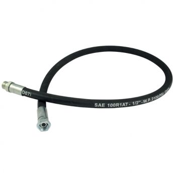 For use with Oil, 1/2" BSPP Male/Female x 1/2" ID 1 Wire Hose