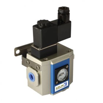 24V DC, supplied with Solenoid Coil, DIN Connector, Mounting Bracket & 10 bar Gauge, BSPP