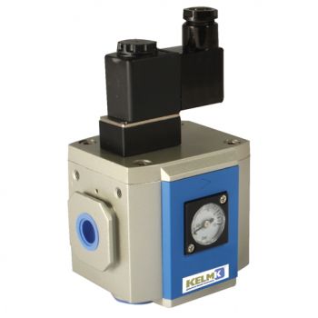 24V DC, supplied with Solenoid Coil, DIN Connector, Mounting Bracket & 10 bar Gauge, BSPP