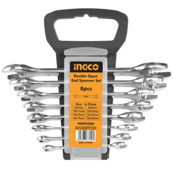 Open-ended Spanner Set, 8 Pieces